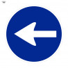 Señal Vial de Bolsa Sentido Obligatorio Izquierda 700 x 700 mm