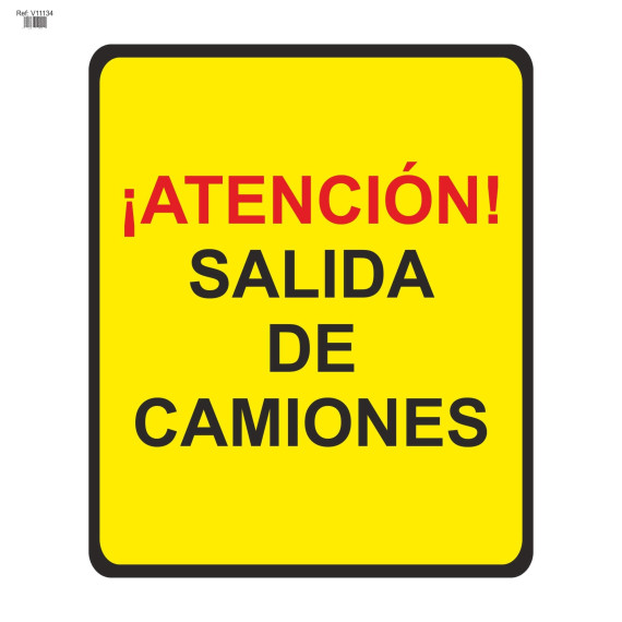 Saco de saco de sinais atenção! Saída de caminhão 700 x 700 mm