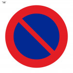 Bag road signal forbidden parking 700 x 700 mm