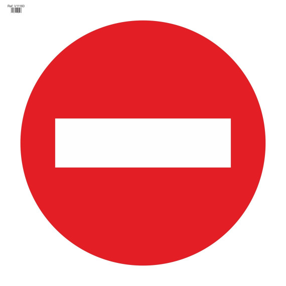 Straßensignal der Tasche verbotener Eingang 700 x 700 mm