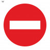 Signo de trânsito de bolsa proibida entrada proibida 700 x 700 mm