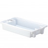 White stackable industrial box of 30 liters for food use DENOX- FAMESA