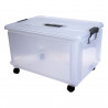 Clak Box Jumbo 30 liter storage box with wheels and side handles (3 Units) DENOX-FAMESA