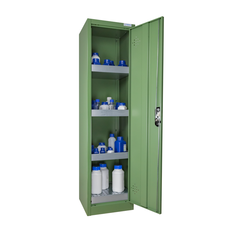 Pesticide safety cabinet with 1 door and 4 shelves 150 L ECOSAFE