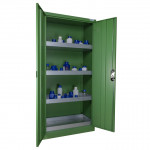 Armoire sécurisée pour pesticides avec 2 portes et 3 compartiments ECOSAFE