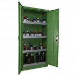 Armoire sécurisée pour pesticides avec 2 portes et 3 compartiments ECOSAFE
