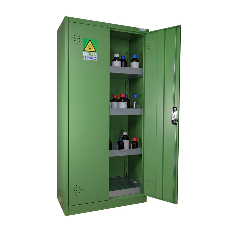 Armoire sécurisée pour pesticides avec 2 portes et 3 compartiments ECOSAFE