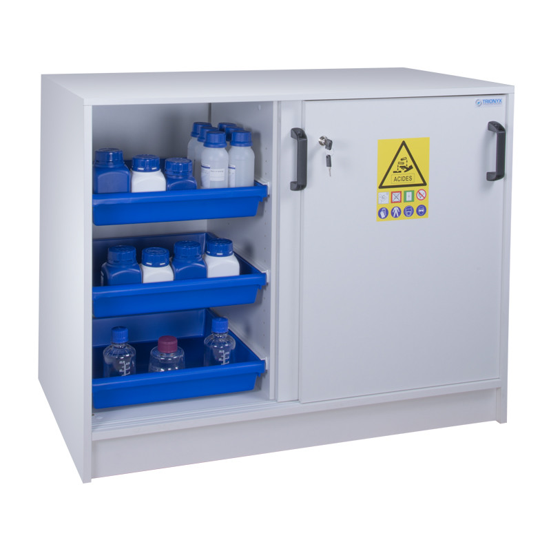 Corrosion resistant cabinet for acids and bases (sliding doors) 110 L ECOSAFE