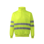 Felpa fluorescente con zip ad alta visibilità VELILLA