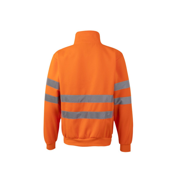 Sweatshirt fluorescente com fecho de alta visibilidade VELILLA