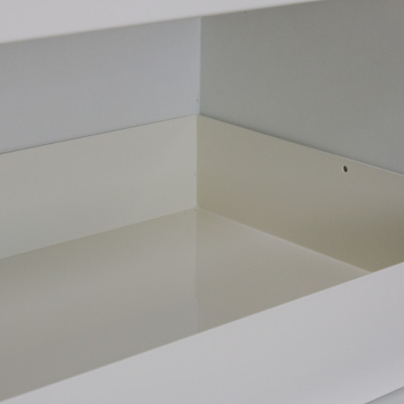 Armadio di 105 minuti con 2 ripiani, 1 vaschetta e 2 porte per infiammabili ECOSAFE