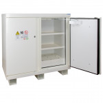 105-minute cabinet with 2 shelves, 1 bin, and 2 doors for flammable materials ECOSAFE.