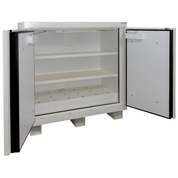 105-minute cabinet with 2 shelves, 1 bin, and 2 doors for flammable materials ECOSAFE.