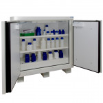 105-minute cabinet with 2 shelves, 1 bin, and 2 doors for flammable materials ECOSAFE.