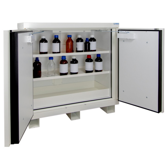 105-minute cabinet with 2 shelves, 1 bin, and 2 doors for flammable materials ECOSAFE.