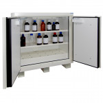 105-minute cabinet with 2 shelves, 1 bin, and 2 doors for flammable materials ECOSAFE.