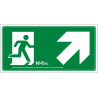 Emergency sign Exit Up Right Staircase (pictogram only) luminescent SEKURECO