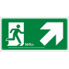 Signal d'urgence Sortie Montée Escalier Droite (pictogramme uniquement) luminescent SEKURECO