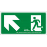 Emergency sign Exit Up Left Staircase (pictogram only) luminescent SEKURECO