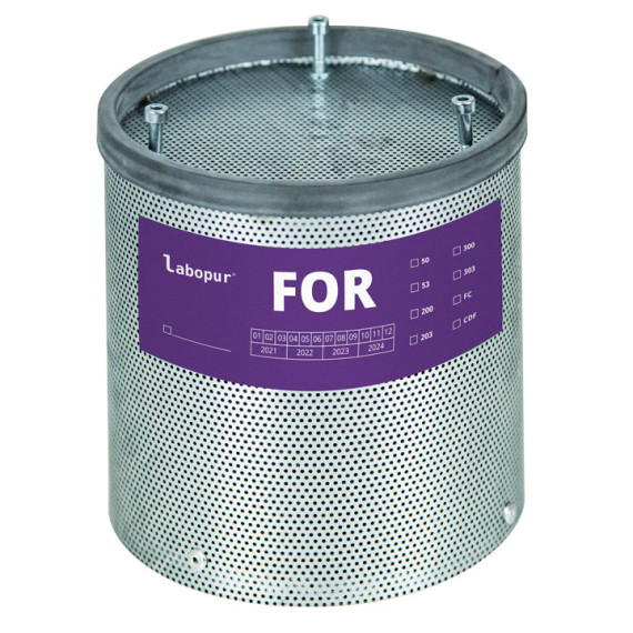 Filtro de carbono ativo para vapores de formaldeído ISO 3744 ECOSAFE