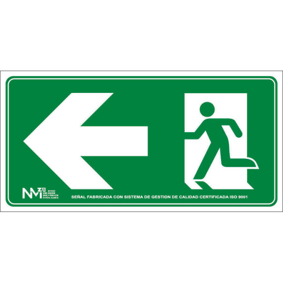 Signal left door (only pictogram) Luminescent