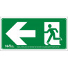 Evacuation sign Exit Left Door (pictogram only) with luminescent coating SEKURECO