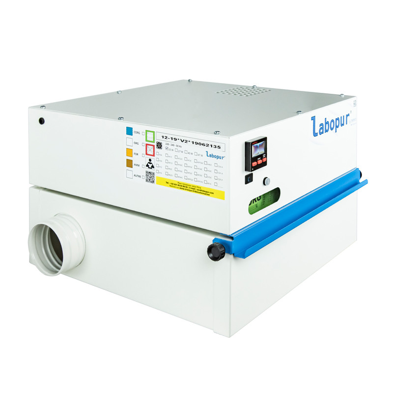 Caja de aire de reciclaje de filtración- filtración (entregada sin filtro) para armarios ECOSAFE
