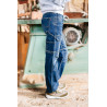 Calça jeans stretch com vários bolsos para indústria de base VELILLA