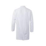 White lab coat with collar, antibacterial treatment and liquid repellent UNISEX 539010 VELILLA
