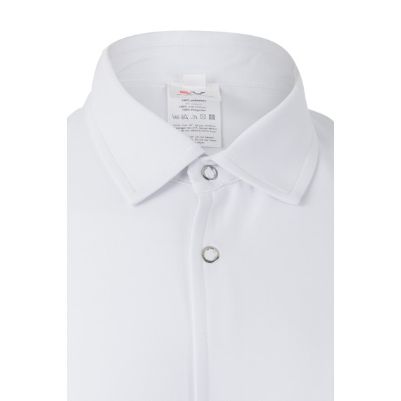 White lab coat with collar, antibacterial treatment and liquid repellent UNISEX 539010 VELILLA