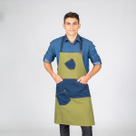 Apron with bib made of twill with four front pockets REDLINE Combi Denim GARY'S