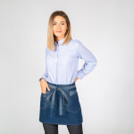 Grembiule corto lavato modello Denim Blu con tre tasche REDLINE GARY'S