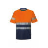 Reflatex RS short sleeve two-tone cotton t-shirt with reflective tape Series 305509 VELILLA