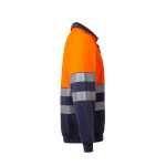 Sweat-shirt bicolore haute visibilité avec fermeture éclair et bandes réfléchissantes RS 305703 VELILLA