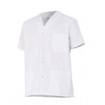Chaqueta sanitaria con botones automático y cuello de pico VELILLA Serie 535201