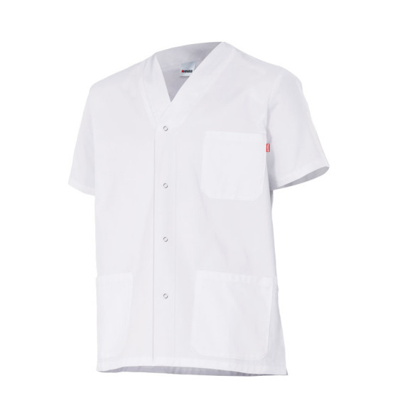 Sanitary jacket with automatic buttons and V-neck VELILLA Series 535201