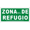 Refuge Zone Sign with luminescent layer Class B 105 x 300 mm SEKURECO