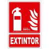 SEKURECO approved fire extinguisher sign with photoluminescent
