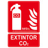Luminous CO2 fire extinguisher sign SEKURECO