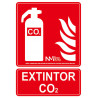 SEKURECO skrc luminescent fire CO2 extinguisher sign