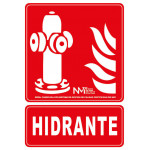 Sinal de hidrante luminiscente 210 x 300 mm