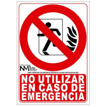 Signal ne pas utiliser en cas d'urgence (extinction) luminescent