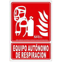 Señal Equipo Autónomo de Respiración Luminiscente 210 x 300 mm