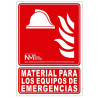 Señal de seguridad "Material para los equipos de emergencia" Luminiscente 210 x 300 mm SEKURECO