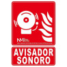 Sinal de segurança "Avisador Sonoro" em PVC ou alumínio SEKURECO