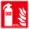 Señal de seguridad Extintor CO2 (Solo Pictograma) con capa luminiscente SEKURECO