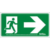 Signaler la porte droite (pictogramme unique) luminescent