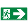 Right Door Exit Sign (pictogram only) luminescent SEKURECO