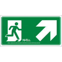 Evacuation lumineuse Signals d'évacuation grand format "Escalier droit ci-dessus" (seulement Pictorama)