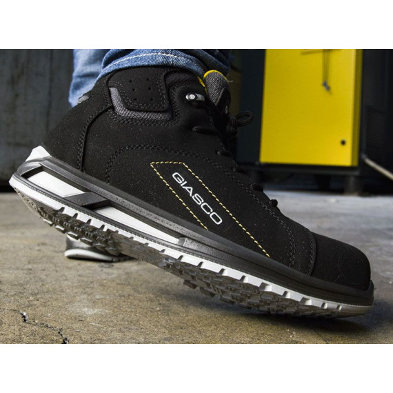 Scarpa di sicurezza alta con tessuto riflettente BORNEO S3 3HYBRID GIASCO